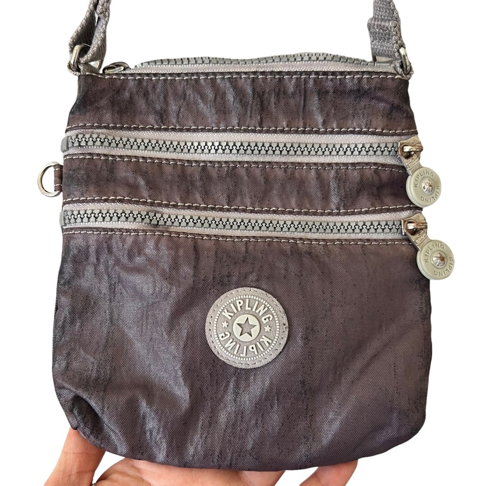 Kipling Women’s Metallic Grey Mini Crossbody bag